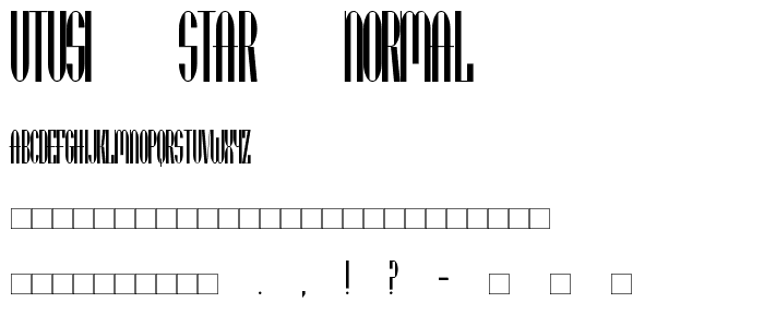 Utusi Star Normal font